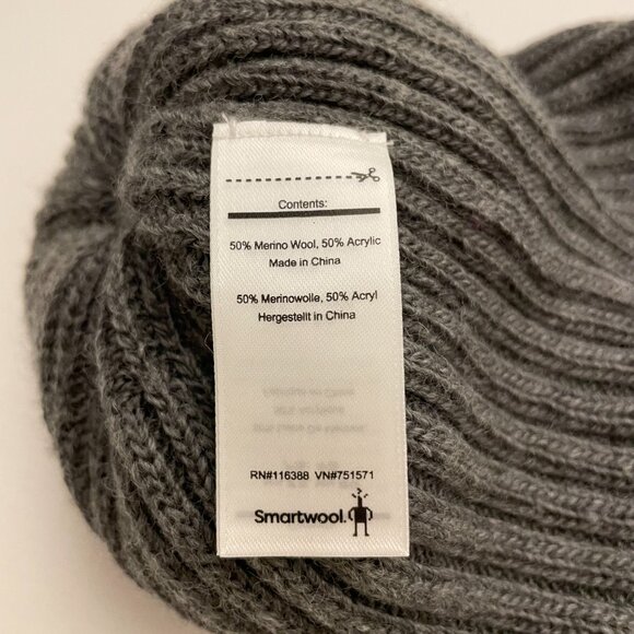 Smartwool Merion Wool Rib-Knit Beanie Hat with Faux Fur Pom - Picture 4 of 6